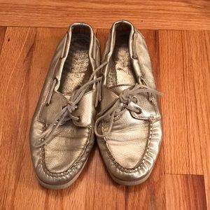 Sperry topsides size 9 1/2 metallic boat shoes